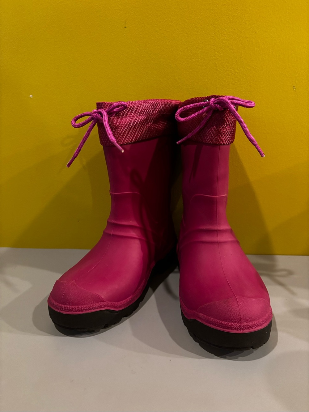 Women’s Waterproof Pink Winter Rain Boots